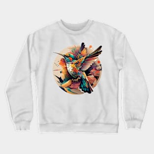 Abstract Beautiful Hummingbird Crewneck Sweatshirt